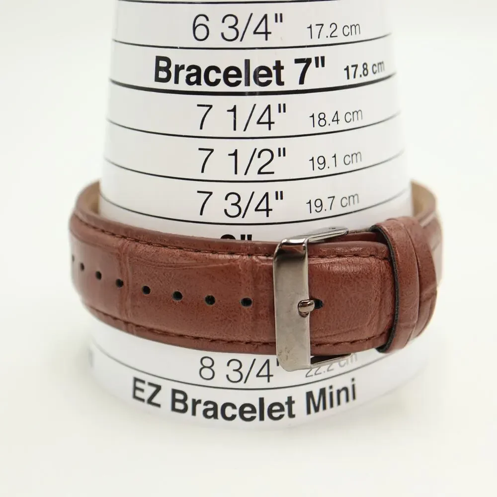 Diesel Mens Gunmetal Gray 46mm Watch Brown Faux Leather DZ1843 w New Battery